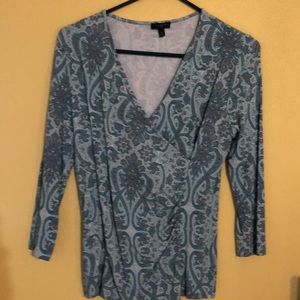 Talbots faux wrap top